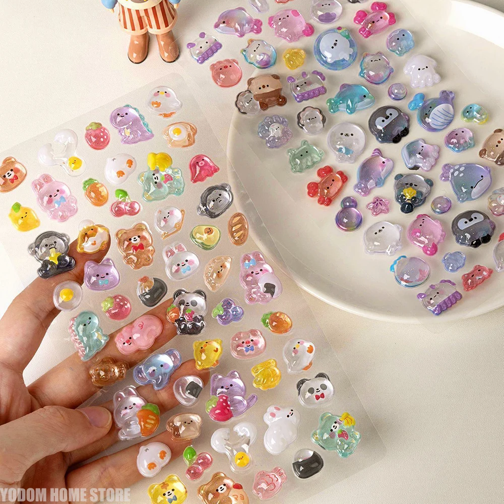 Embellishments For Scrapbooking - 4 stuks creatieve 3D-reliëfstickers Candy Ghost