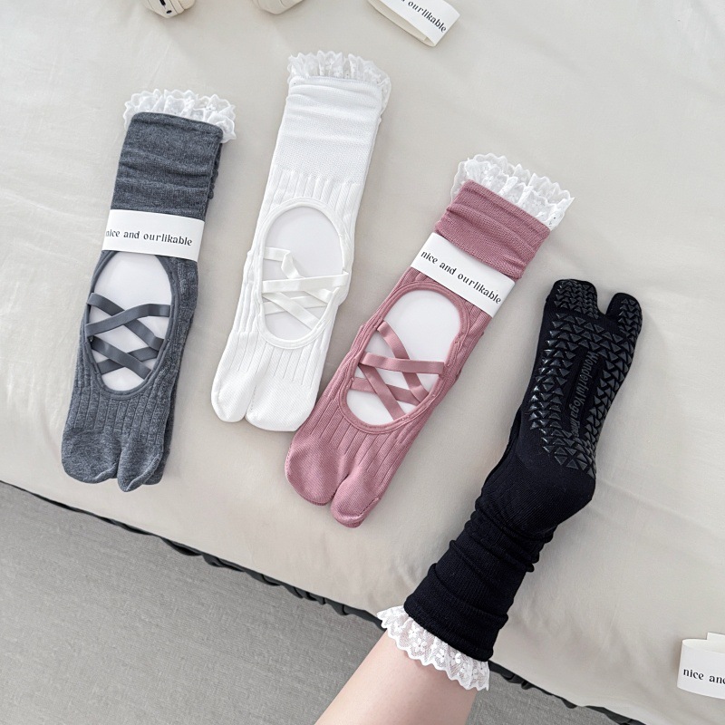Yoga sokken met kanten rand en - Embellish Knit recensie en prijs