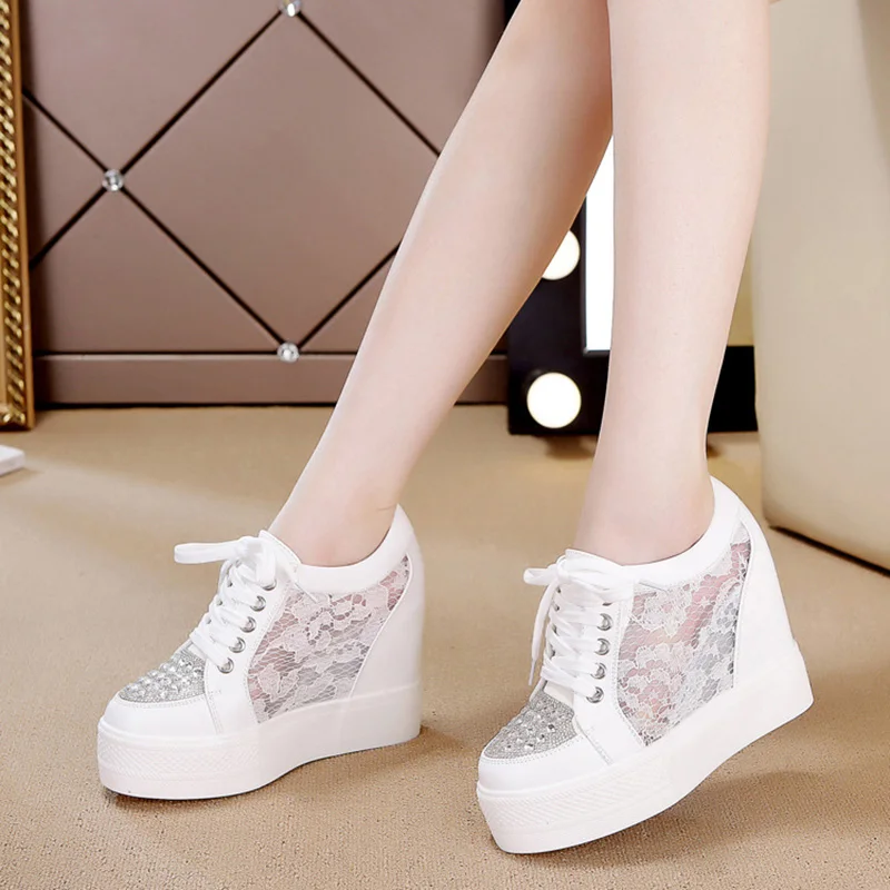 Mode Sneakers Vrouwen Platform - Crystal Mesh Fabric recensie en prijs